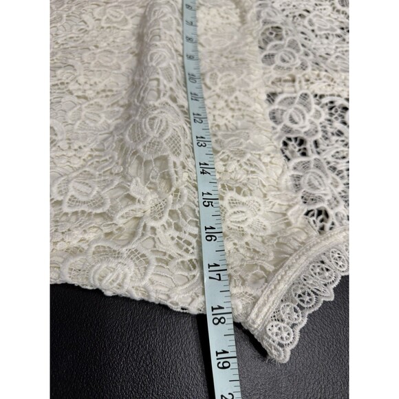Nanette Lepore white lace sleeveless top Medium . NWT - Picture 12 of 14